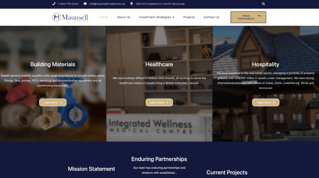 Maunsell Investment Homepage