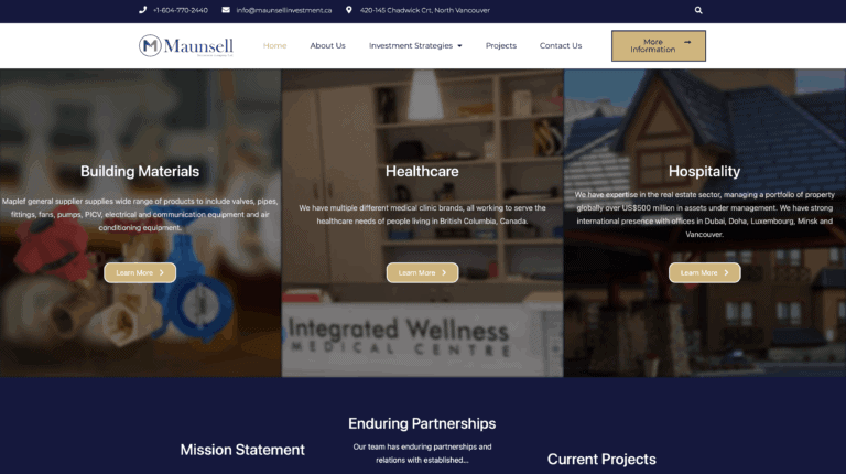 Maunsell investment homepage