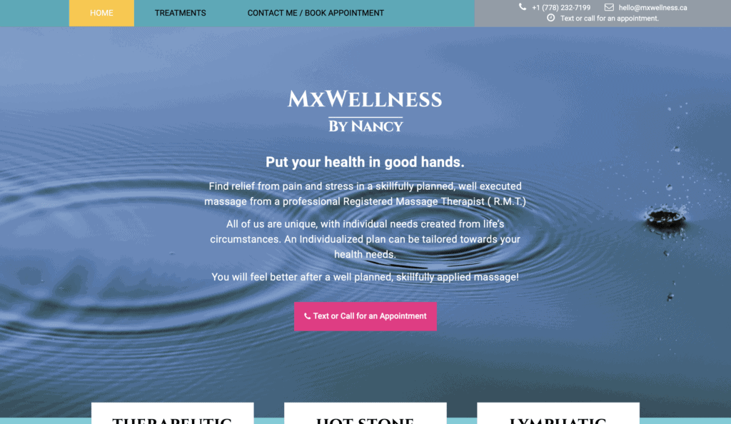 Mx Wellness by Nancy homepage