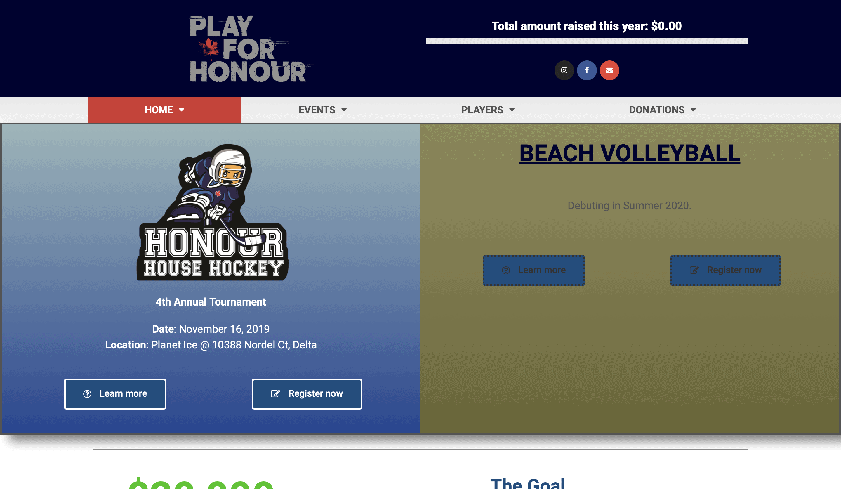 Play For Honour Homepage