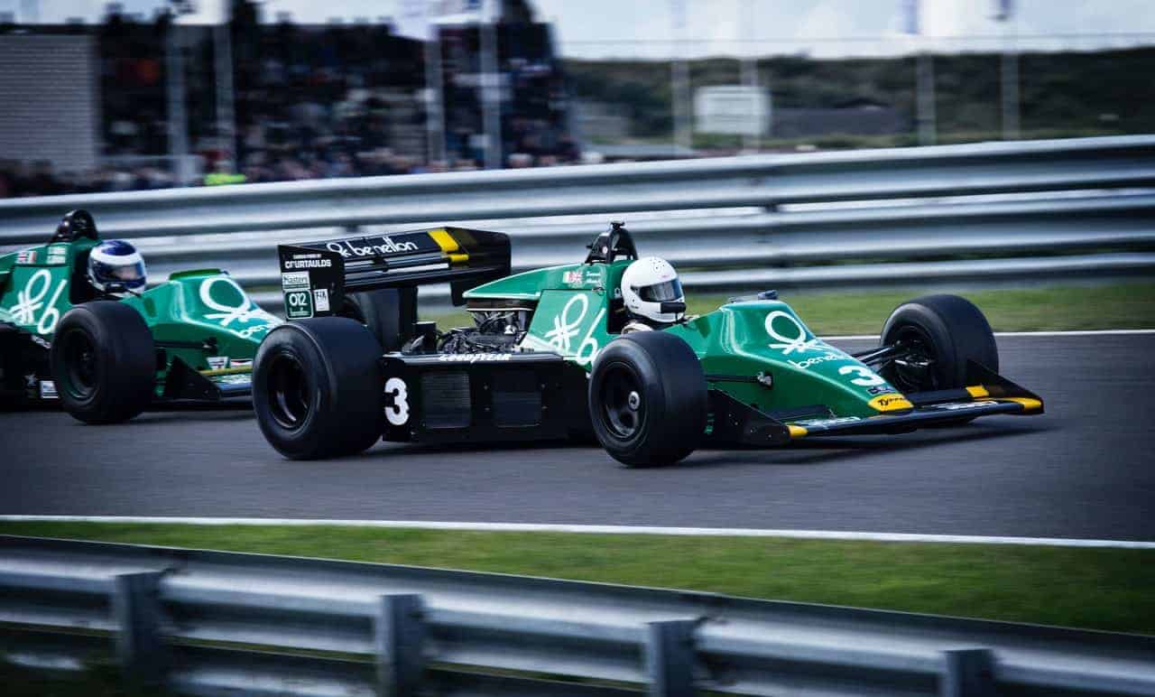 Racing cars on track