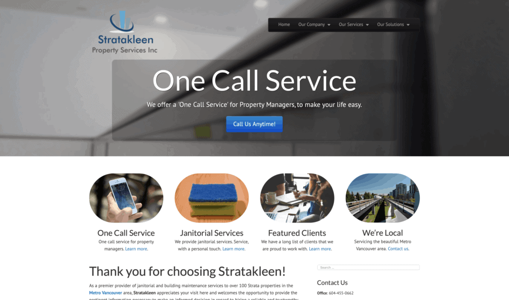 Stratakleen homepage