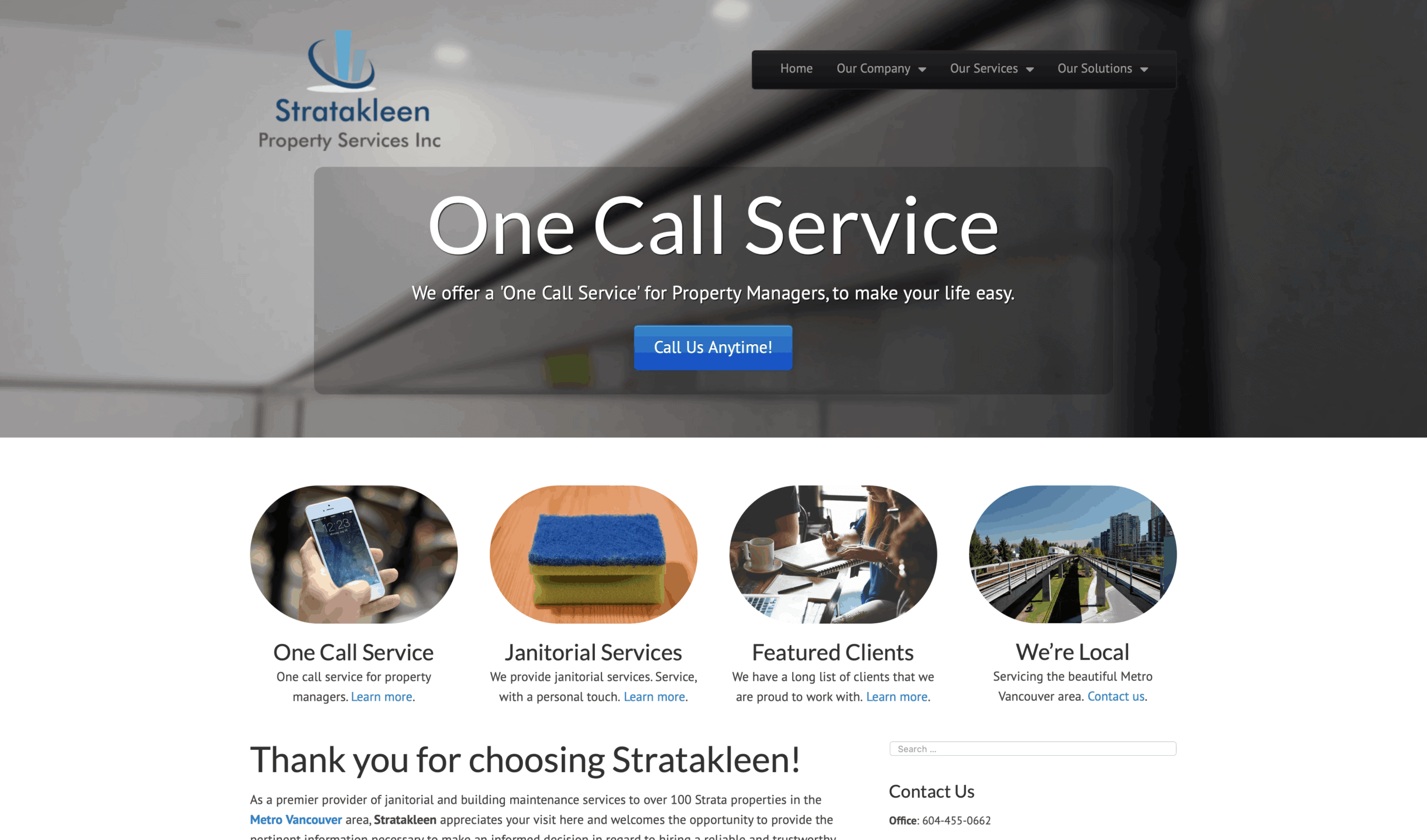 Stratakleen homepage